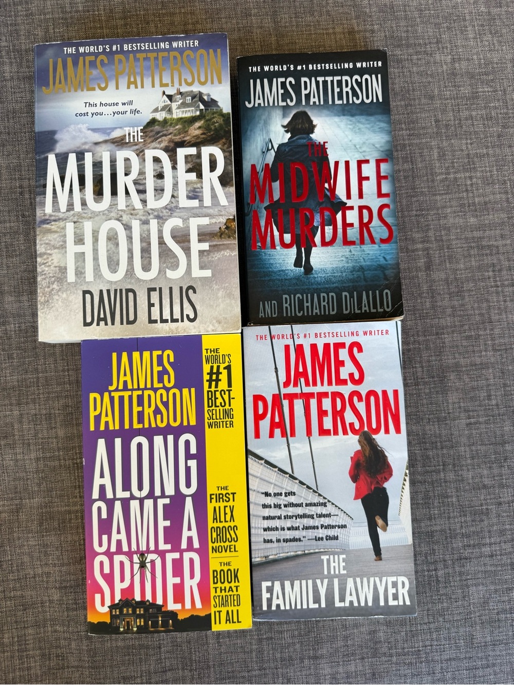 James Patterson Paperback Bundle - Gray, Blue, Purple, White Covers